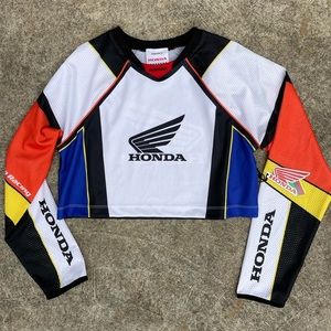 NWT Honda Racing Moto Cropped Jersey Forever 21
